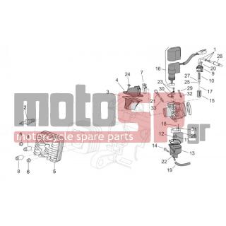 Aprilia - SCARABEO 50 2T E2 NET 2009 - Engine/Transmission - Head / Carburetor