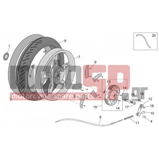 Aprilia - SCARABEO 50 4T 2V E2 2004 - Brakes - Rear wheel - Drum Brakes - AP8550150 - Δακτύλιος στεγανότητας