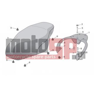 Aprilia - SCARABEO 50 4T 2V E2 2009 - Body Parts - Saddle - grid