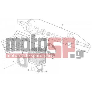 Aprilia - SCARABEO 50 DITECH 2003 - Κινητήρας/Κιβώτιο Ταχυτήτων - Cylinder - Piston
