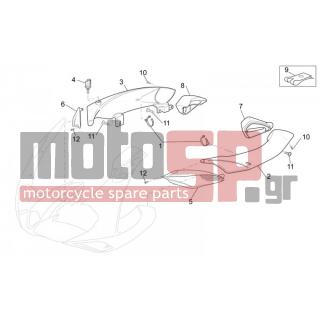 Aprilia - SL 1000 FALCO 2001 - Body Parts - Bodywork FRONT - Pipes