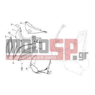 Aprilia - SPORT CITY CUBE 250-300 IE E3 2012 - Body Parts - Coachman. FRONT - Logo