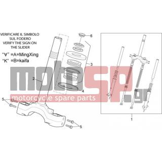 Aprilia - SPORT CITY CUBE 250-300 IE E3 2012 - Suspension - Fork - steering tube Base