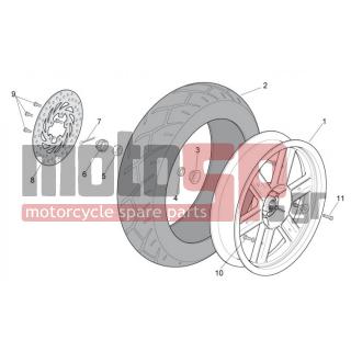 Aprilia - SPORT CITY CUBE 250-300 IE E3 2012 - Frame - rear wheel