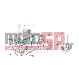Aprilia - SPORT CITY ONE 125 4T E3 2010 - Engine/Transmission - COVER variator - 289731 - Βίδα με ροδέλα M6x30
