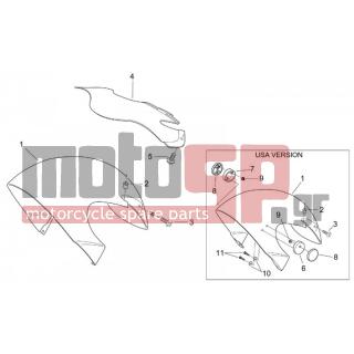 Aprilia - SR 50 H2O (DITECH+CARB) 2004 - Body Parts - Bodywork FRONT IV - AP8226733 - ΦΤΕΡΟ ΜΠΡΟΣ SR 50 H2O