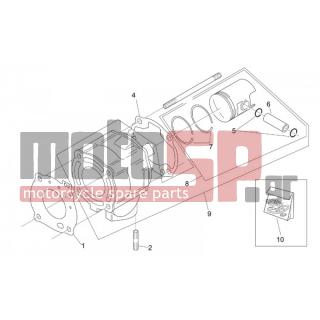 Aprilia - SR 50 H2O (DITECH+CARB) 2000 - Engine/Transmission - Cylinder with piston