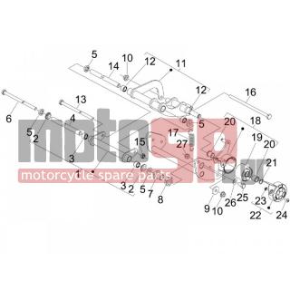 Aprilia - SR MAX 125 2011 - Suspension - rocking arm - 272836 - ΒΙΔΑ M6X16.