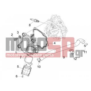 Aprilia - SR MAX 125 2011 - Κινητήρας/Κιβώτιο Ταχυτήτων - COVER head - CM006904 - ΣΦΥΚΤΗΡΑΣ ΣΩΛΗΝ ΝΕΡΟΥ/ΚΑΛΩΔΙΩΝ