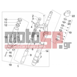 Aprilia - SR MAX 125 2011 - Suspension - Fork / bottle steering - Complex glasses - 497131 - Τσιμούχα λαδιού