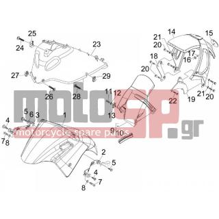 Aprilia - SR MAX 125 2012 - Body Parts - Apron radiator - Feather