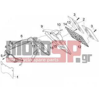 Aprilia - SR MAX 125 2011 - Body Parts - Aprons back - mudguard