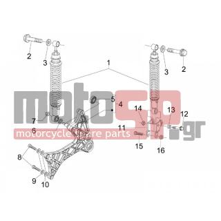Aprilia - SR MAX 300 2013 - Αναρτήσεις - Place BACK - Shock absorber - 844483 - ΒΙΔΑ ΕΞΑΤΜ-ΑΜΟΡΤ M8X50
