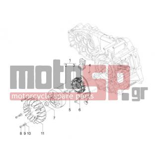 Aprilia - SR MOTARD 125 4T E3 2013 - Engine/Transmission - flywheel magneto - 267 - Σφήνα