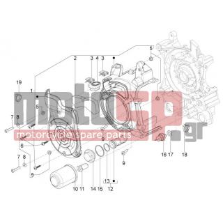 Aprilia - SR MOTARD 125 4T E3 2013 - Κινητήρας/Κιβώτιο Ταχυτήτων - COVER flywheel magneto - FILTER oil - 833802 - ΦΛΑΝΤΖΑ