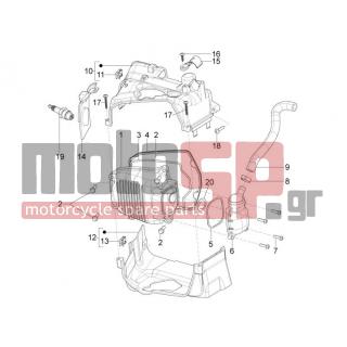 Aprilia - SR MOTARD 125 4T E3 2013 - Κινητήρας/Κιβώτιο Ταχυτήτων - COVER head - 843443 - Cuffia lato aspirazione