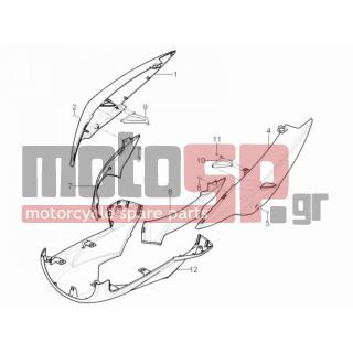 Aprilia - SR MOTARD 125 4T E3 2013 - Εξωτερικά Μέρη - Side skirts - Spoiler - 856454 - Καρίνα άβαφ.