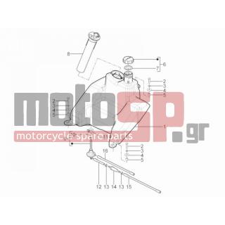 Aprilia - SR MOTARD 125 4T E3 2013 - Body Parts - tank - CM027916 - ΣΩΛΗΝΑΚΙ ΥΠΟΠΙΕΣΗΣ 3,25X8X420