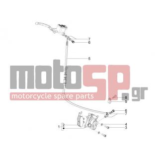Aprilia - SR MOTARD 125 4T E3 2012 - Brakes - brake lines - Brake Calipers