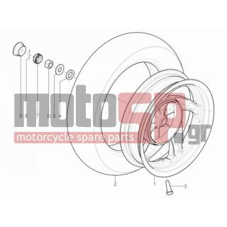 Aprilia - SR MOTARD 125 4T E3 2013 - Frame - rear wheel - 197983 - ΚΑΠΑΚΙ ΤΡ ΜΠΡ ΔΙΑΚ VESPA COSA2-DΝΑ