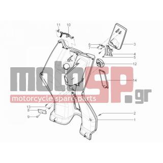 Aprilia - SR MOTARD 125 4T E3 2014 - Body Parts - Storage Front - Extension mask