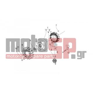 Aprilia - SR MOTARD 50 2T E3 2012 - Engine/Transmission - flywheel magneto - 639865 - ΜΑΝΙΑΤΟ RUN50-TYP50 06-LX-NRG POW-ZIPCAT