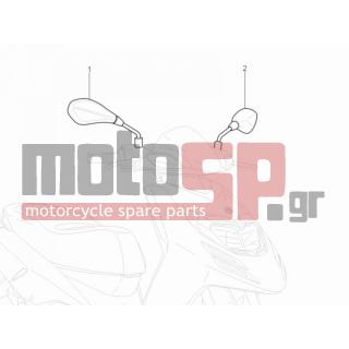 Aprilia - SR MOTARD 50 2T E3 2012 - Frame - Mirror / s - CM180602 - ΚΑΘΡΕΠΤΗΣ TYPHOON MY10 ΑΡΙΣΤ