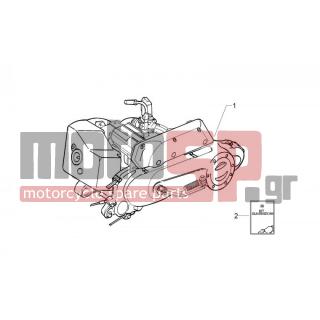 Aprilia - SR MOTARD 50 2T E3 2012 - Engine/Transmission - engine Complete - 497544 - ΣΕΤ ΦΛΑΝΤΖΕΣ+ΤΣΙΜ SCOOTER 50 2Τ