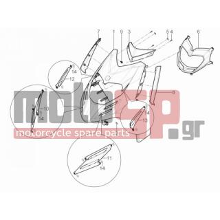 Aprilia - SR MOTARD 50 2T E3 2012 - Body Parts - mask front - 6574610087 - ΠΟΔΙΑ ΜΠΡ SR MOT 50-125 WHITE