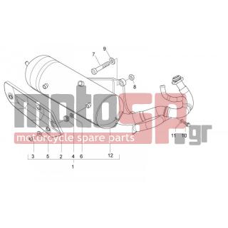 Aprilia - SR MOTARD 50 2T E3 2012 - Exhaust - silencers - 834187 - ΡΟΔΕΛΛΑ