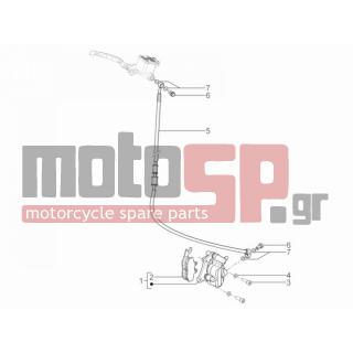Aprilia - SR MOTARD 50 2T E3 2012 - Φρένα - brake lines - Brake Calipers
