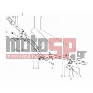 Aprilia - SR MOTARD 50 2T E3 2012 - Frame - Wheel - brake Antliases - 265249 - ΒΙΔΑ MANET COSA2-FL-SCOOTER