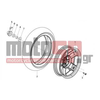 Aprilia - SR MOTARD 50 2T E3 2012 - Frame - rear wheel - 853075 - Κάλυμμα 120/70-14