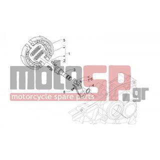 Aprilia - SR MOTARD 50 2T E3 2012 - Brakes - Rear brake - Jaws - 828862 - Τετράγωνο παξιμάδι