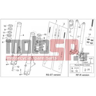 Aprilia - TUONO RSV 1000 2003 - Suspension - Fork Front II - AP8163481 - Βίδα