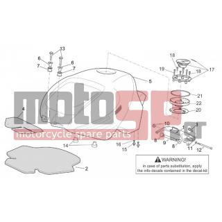 Aprilia - TUONO RSV 1000 2004 - Body Parts - petrol tank