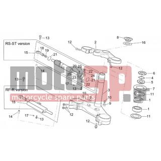Aprilia - TUONO RSV 1000 2005 - Πλαίσιο - Steering wheel - AP8150472 - Βίδα tspei inox M3x20