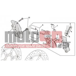 Aprilia - TUONO RSV 1000 2009 - Brakes - FRONT BRAKE Caliper II - AP8152414 - ΒΙΔΑ