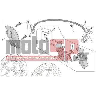 Aprilia - TUONO V4 1100 FACTORY 2016 - Brakes - Caliper FRONTth. BRAKE - 2B002007 - Τακάκια εμπρός -ζευγάρι