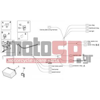 Aprilia - TUONO V4 1100 RR 2016 - Electrical - Electrical Installation II - 895481 - ΡΕΛΕ INJECTION SCOOTER-MOTO 12V 30A