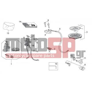 Aprilia - TUONO V4 1100 RR 2016 - Ηλεκτρικά - lock set - AP8150017 - ΡΟΔΕΛΛΑ