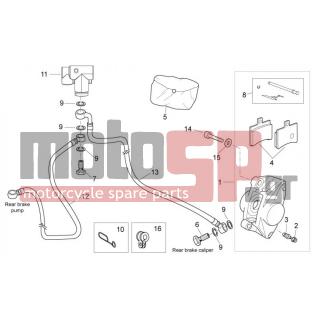 Aprilia - ATLANTIC 125 E3 2012 - Φρένα - BACK BRAKE Caliper