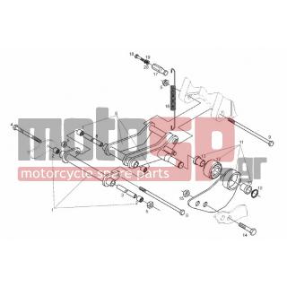 Derbi - BOULEVARD 125CC 4T E3 2010 - Κινητήρας/Κιβώτιο Ταχυτήτων - engine mounting plate - 13880 - Επίπεδη ροδέλα 16x6,5x1,5