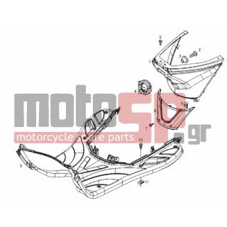 Derbi - BOULEVARD 125CC 4T E3 2009 - Body Parts - Central fairing - Sill