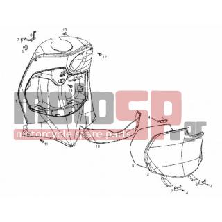Derbi - BOULEVARD 125CC 4T E3 2012 - Body Parts - Storage Front - Extension mask