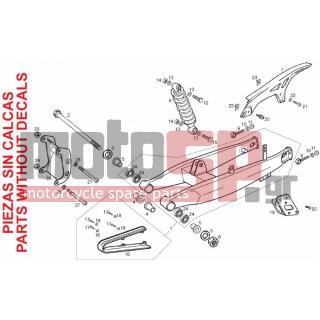 Derbi - CROSS CITY 125CC 4T E3 2011 - Suspension - Rear fork - Shock Absorbers