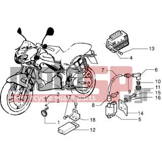 Gilera - DNA 125 < 2005 - Electrical - Electrical devices - CM071810 - Κόρνα