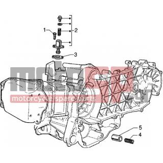 Gilera - DNA 125 < 2005 - Frame - Chain tensioner - pass valve - 483923 - Βαλβίδα ρύθμισης πίεσης λαδιού