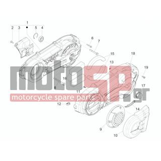Gilera - FUOCO 500 4T-4V IE E3 LT 2014 - Engine/Transmission - COVER sump - the sump Cooling