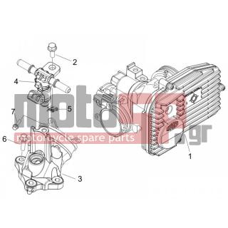 Gilera - FUOCO 500 E3 2010 - Engine/Transmission - Throttle body - Injector - Fittings insertion